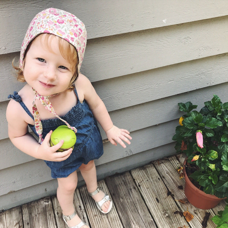 Brimless Bonnet Pink Floral